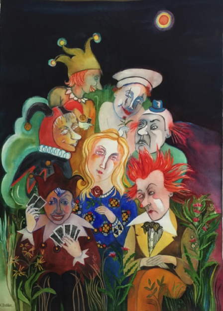Clowns on the Left, Jokers on the Right,
Stuck in the Middle With You   35" x 25"